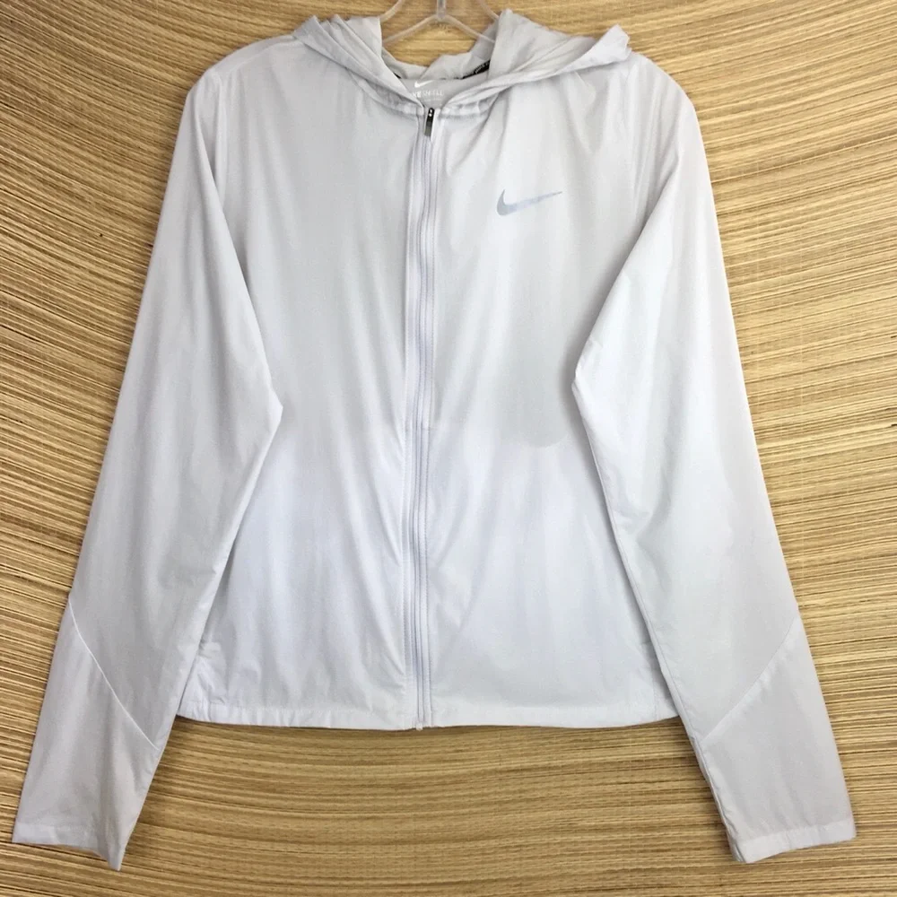 Nike-shield Impossibly Light ZIP-UP Hooded Running Pockable Jacket Size L - Picture 4 of 12